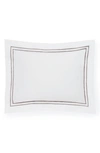 Sferra Grande Hotel Boudoir Sham In White/ Grey
