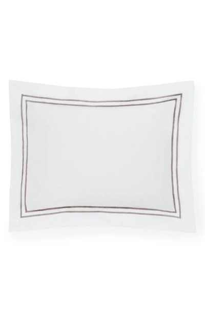 Sferra Grande Hotel Boudoir Sham In White/ Grey