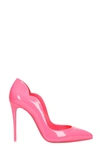 CHRISTIAN LOUBOUTIN HOT CHICK 100 PUMPS IN FUXIA PATENT LEATHER,320645P511