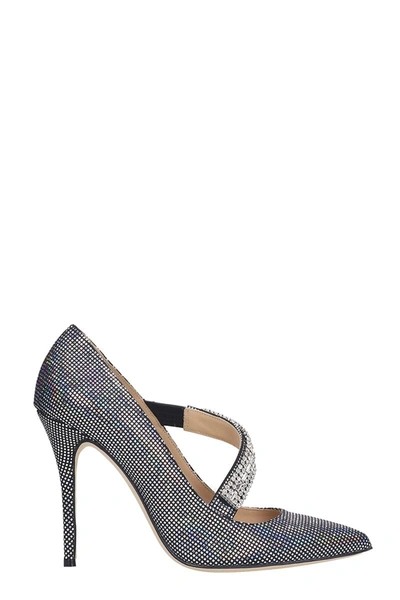 Alessandra Rich Crystal-embellished High-heel Pumps In Black