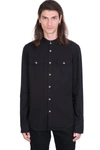 BALMAIN SHIRT IN BLACK DENIM,11637538