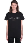 BALMAIN T-SHIRT IN BLACK COTTON,11637475