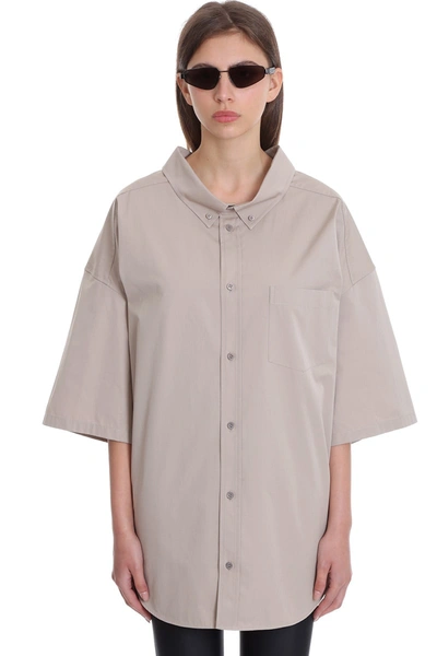 Balenciaga Shirt In Beige Cotton