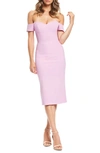 Dress The Population Bailey Off The Shoulder Body-con Dress In Lavender