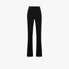 VERSACE BLACK ZIPPED FLARED WOOL TROUSERS,A86938A23421515358750