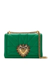Dolce & Gabbana Medium Devotion Shoulder Bag In Green