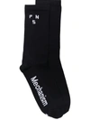 Pas Normal Studios 'mechanism' Logo-intarsia Socks In Black