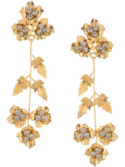Jennifer Behr Katherine Graduated Flower Earrings In Gold