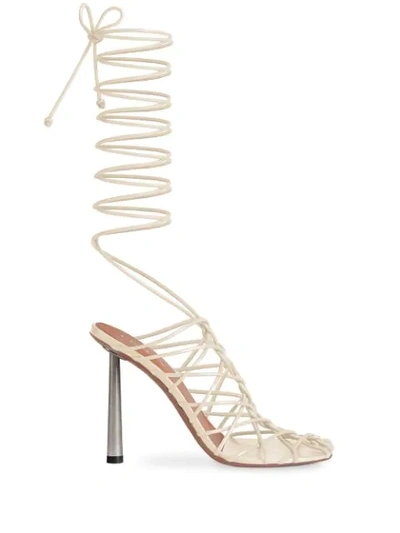 Fenty Caged In 105mm Sandals In White