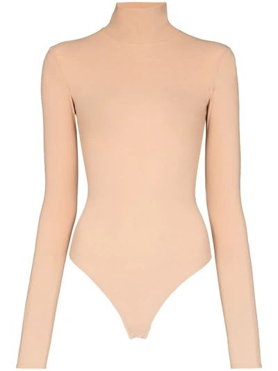 Alix Nyc Long-sleeved Roll Neck Bodysuit In Neutrals