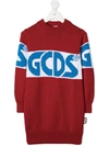 GCDS EMBROIDERED LOGO KNITTED DRESS