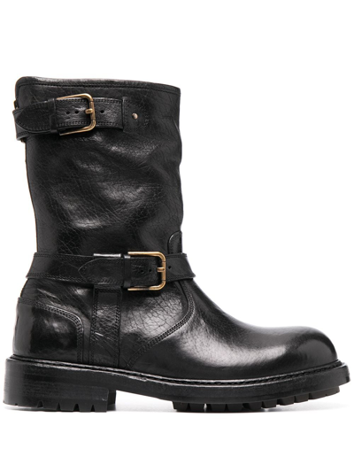 DOLCE & GABBANA HORSERIDE BIKER-STYLE BOOTS