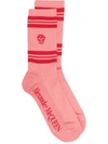 Alexander Mcqueen Skull Motif Sport Socks In Pink