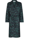 DESMOND & DEMPSEY BYRON QUILTED TROPICAL-PRINT ROBE