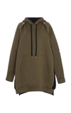 VERSACE TWO-TONE OVERSIZED COTTON-BLEND HOODIE