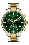 Tissot T116.617.22.091.00 Chrono Xl Classic Stainless Steel Watch In Green