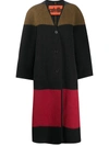 Colville Colour-block Cardi Coat In Brown