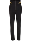 FENDI LOGO-TAPE HIGH-WAIST TROUSERS