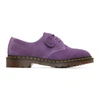 Dr. Martens Purple C.f. Stead Suede 'made In England' 1461 Derbys In Purple