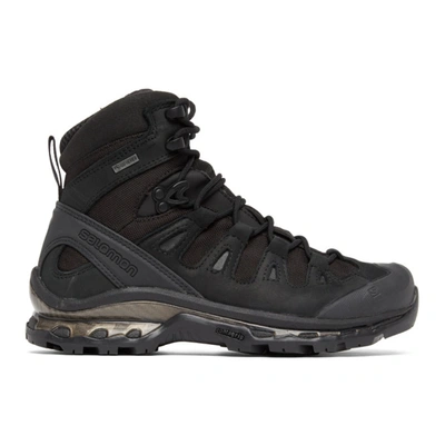 Salomon 4d Gtx Advanced Nubuck-leather And Mesh Boots In Black