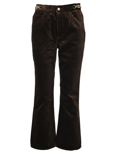 Celine C Line Women's 2n457075k19br Brown Cotton Jeans