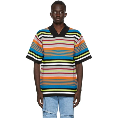 Agr Ssense Exclusive Multicolor Striped Short Sleeve Sweater