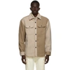 AIMÉ LEON DORE TAN & BEIGE CASENTINO WOOL SHIRT