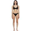 Oseree Jersey Piercing Sporty Bikini Set In Black