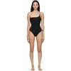 Oseree Lumière Asymmetric One-shoulder One-piece Swimsuit In Black