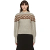 CHLOÉ BEIGE ALPACA & WOOL FAIR ISLE SWEATER