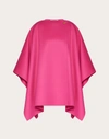 Valentino Women's Rockstud-detailed Wool-cashmere Cape In Bright Pink
