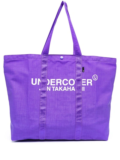 Undercover Logo-print Tote Bag In Purple