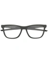 Oakley Matte-finish Square-frame Glasses In Grey