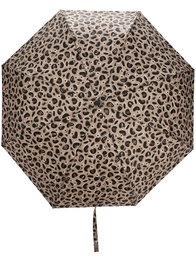 Liu •jo Leopard-print Umbrella In Brown