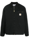 Carhartt Detroit Cotton Jacket Corduroy Collar In Black