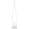 BALENCIAGA WHITE CROC MINI HOURGLASS BAG