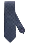 Eton Solid Silk Tie In Navy