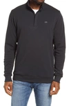 Travismathew Cloud 2.0 Quarter Zip Pullover In Black