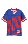 Mitchell & Ness Kids' Nfl Big Face V-neck Mesh Jersey In Giants