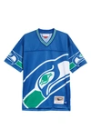 Mitchell & Ness Kids' Nfl Big Face V-neck Mesh Jersey In Seahawks