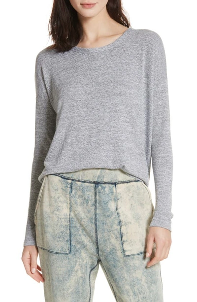 Rag & Bone Hudson Mélange Stretch-jersey Top In Grey