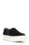 Vince Warren Slip-on Platform Suede Sneakers In Black Suede