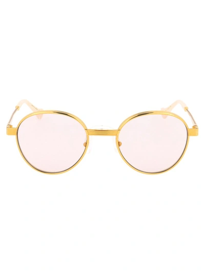 Gucci Eyewear Round Frame Sunglasses In Gold