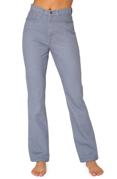 Weworewhat High Waist Baby Bootcut Jeans In Grey Blue