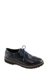 Marc Joseph New York Central Park Oxford Flat In Navy Box Leather