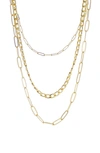 PANACEA LINK TRIPLE LAYER CHAIN NECKLACE,N05963G3