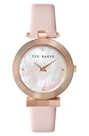 Ted Baker Bow Mesh Strap Watch, 36mm In Blush/ White/ Rush Gold