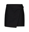 Wardrobe.nyc X The Woolmark Company Release 05 Wrap Mini Skirt In Black