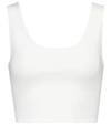Wardrobe.nyc Release 02 Scoop-neck Jersey Cropped Top In White