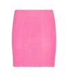 Hunza G Crinkled-effect Mini Skirt In Pink